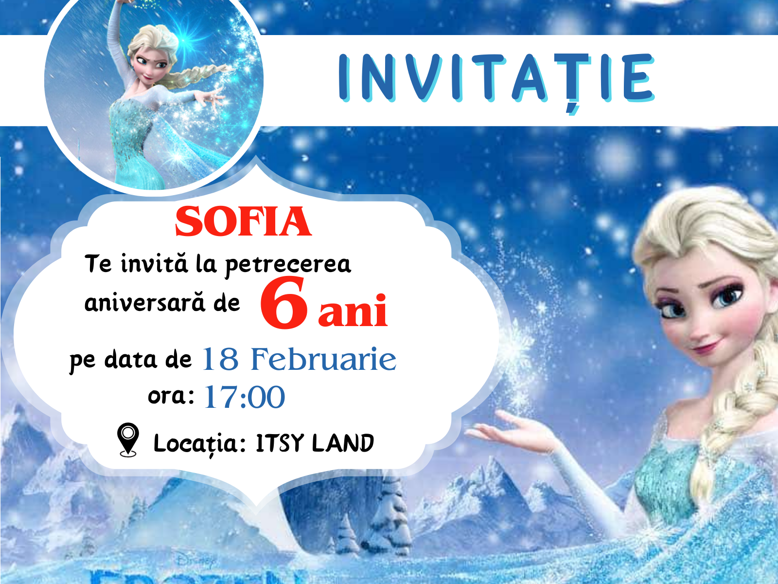 Invitatie Elsa