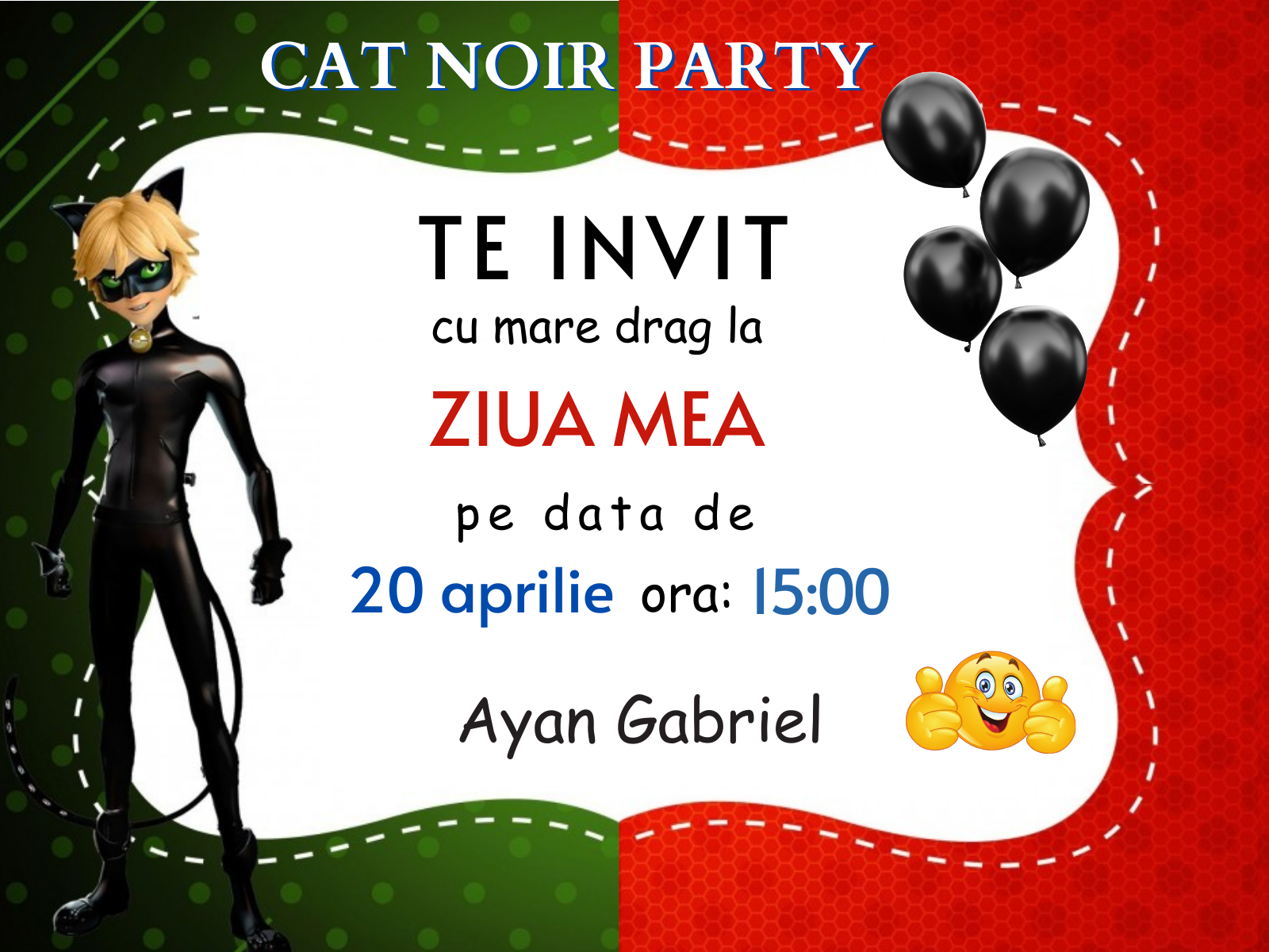 invitatie motanul noir