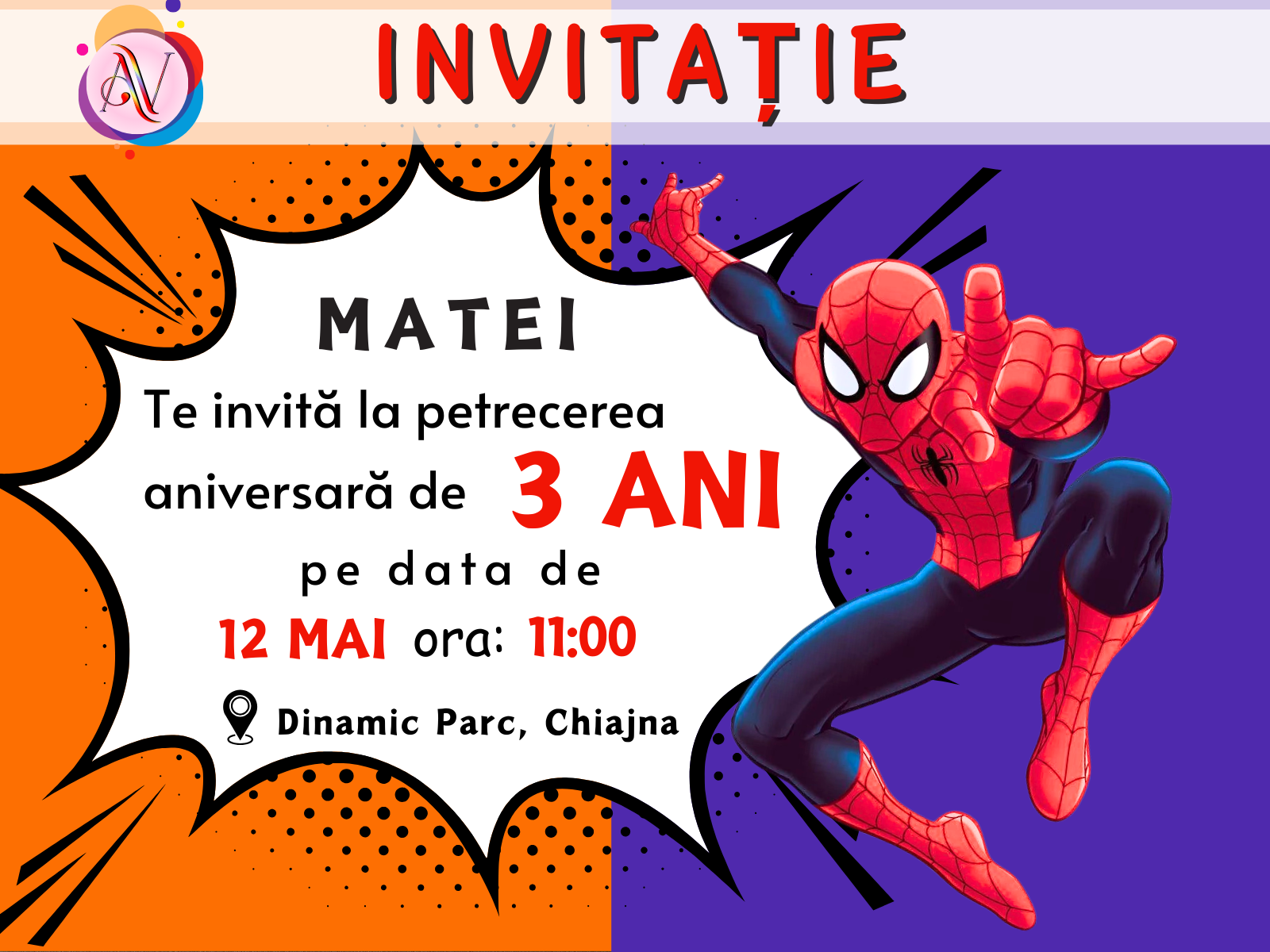 Invitatie Spider-man