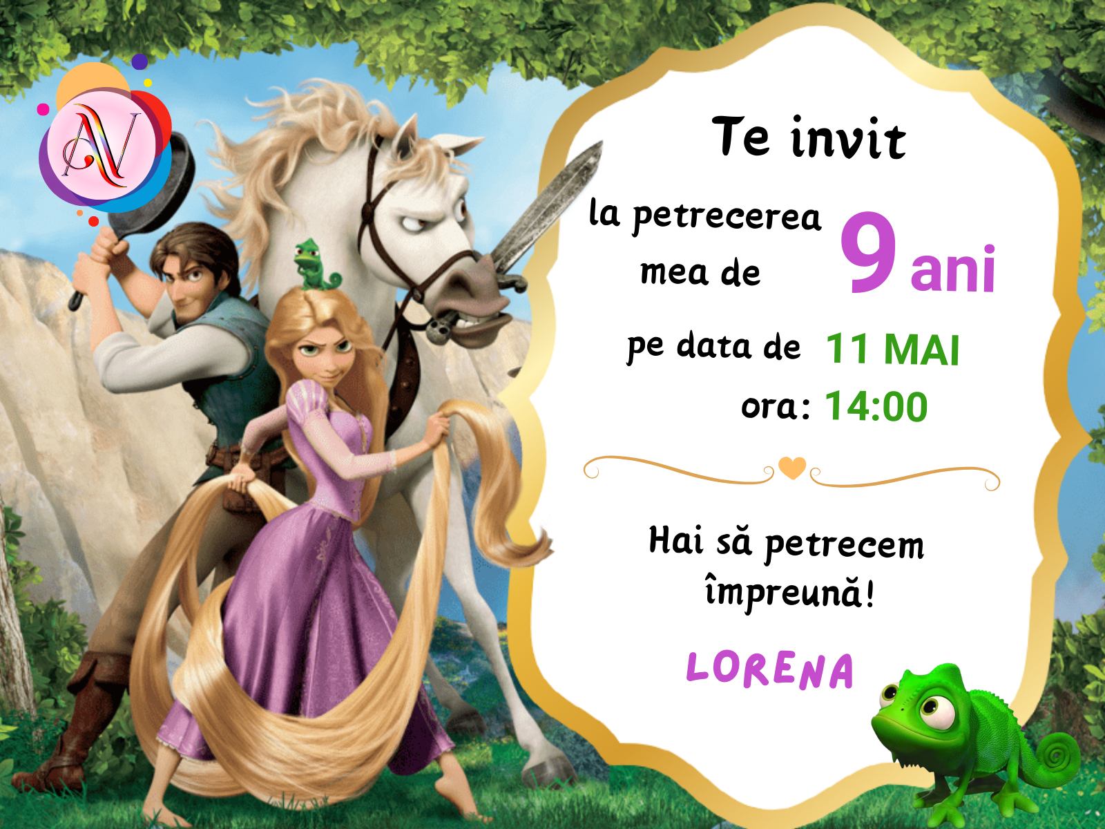 Invitatie Rapunzel